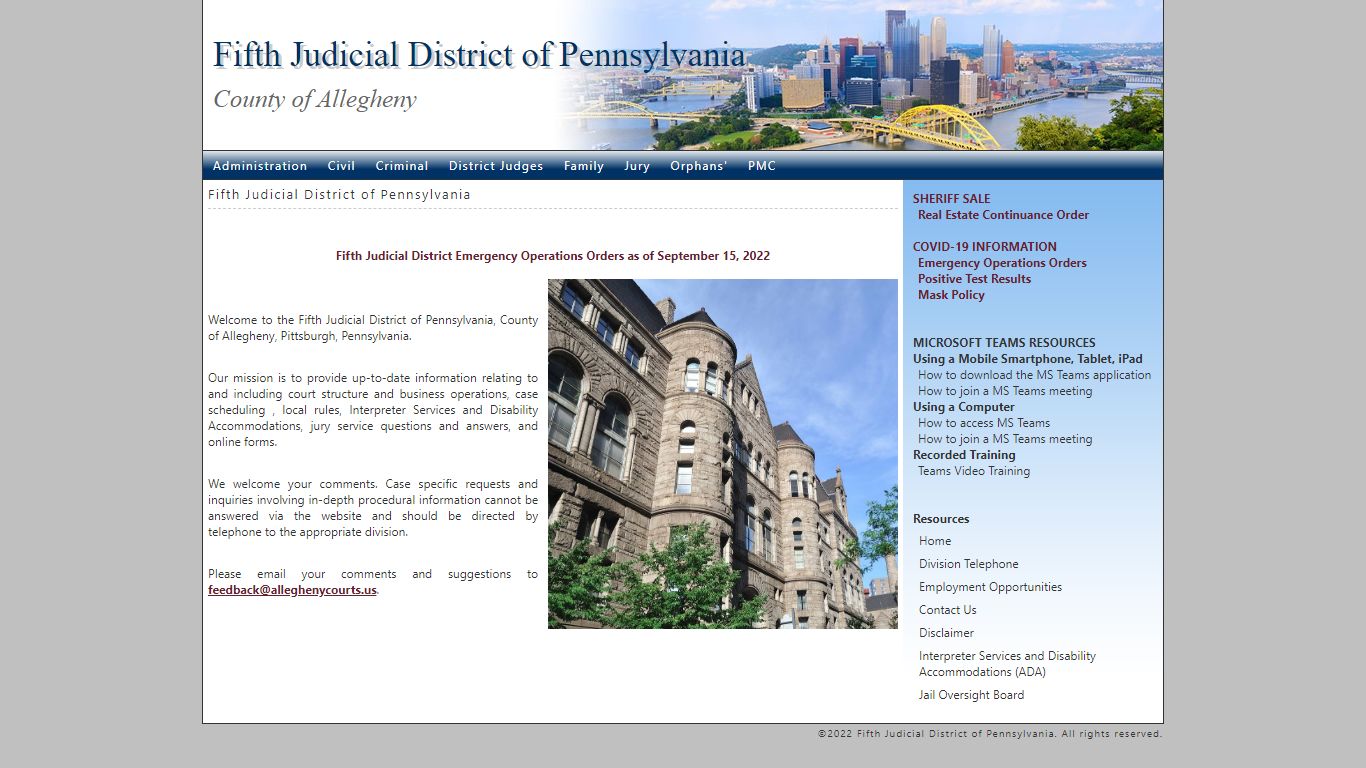 Fifth Judicial District of Pennsylvania